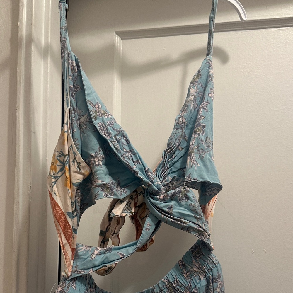 The Clothing Company Floral Maxi Dress in Blue and Peach - Preloved - Picture 2 of 11